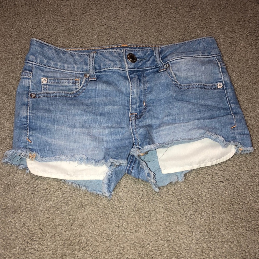 Light blue jean shorts from American Eagle
